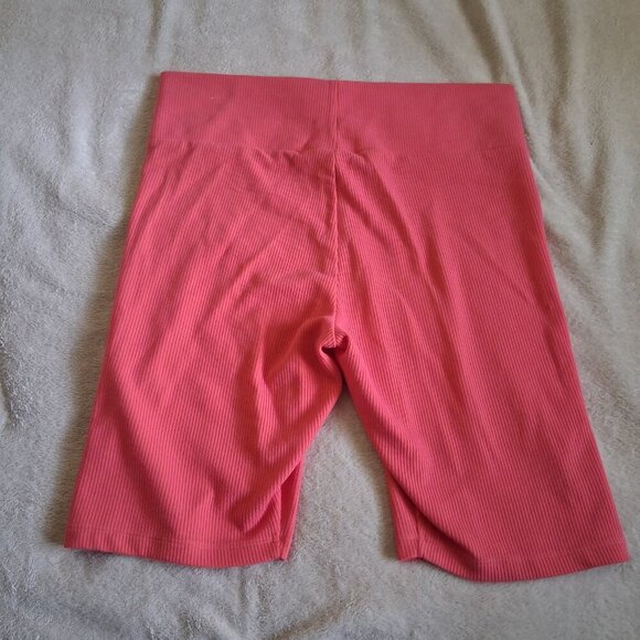Adidas Women's Size XL Coral Orange Ribbed Athletic Stretch Biker Shorts - Picture 10 of 13